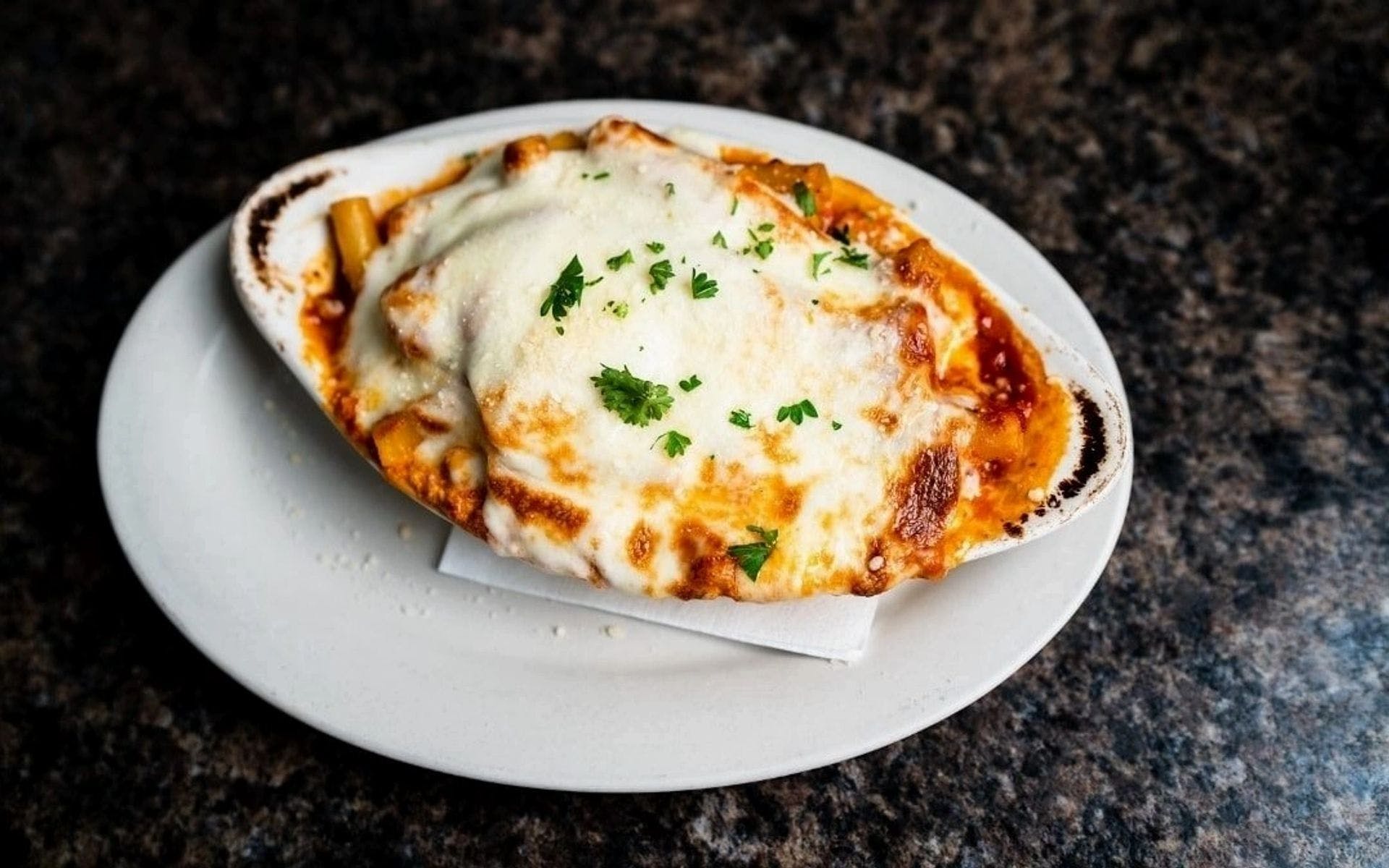 Five Cheese Ziti al Forno, Lunch & Dinner Menu