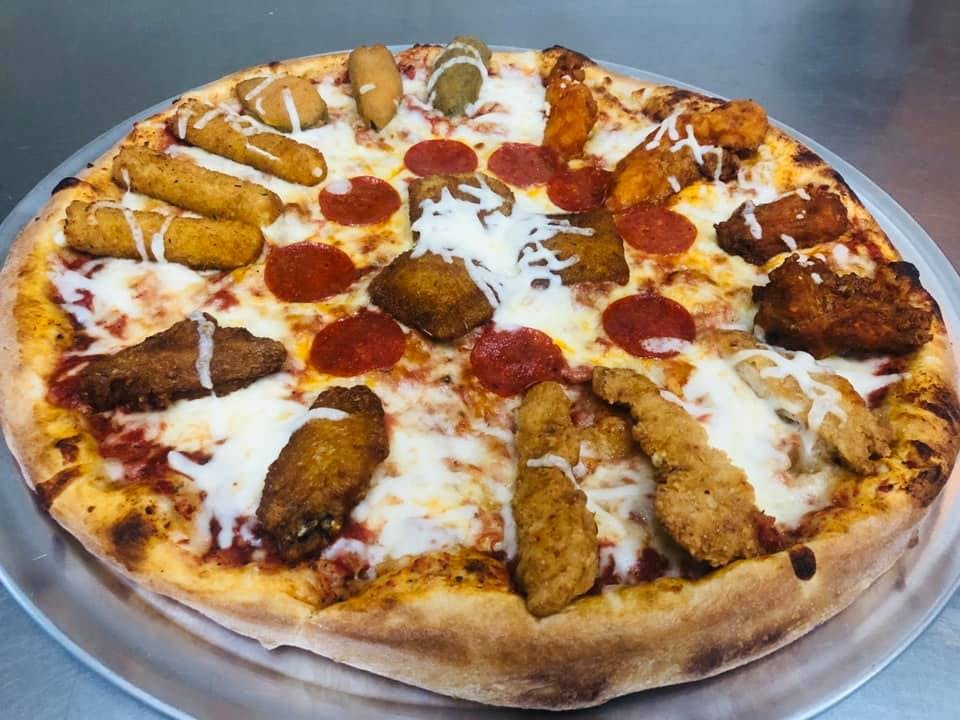 Burritos Pizzeria Menu: Pizza Delivery Jamaica Plain, MA - Order (̶3̶%̶)̶  (5% off) | Slice