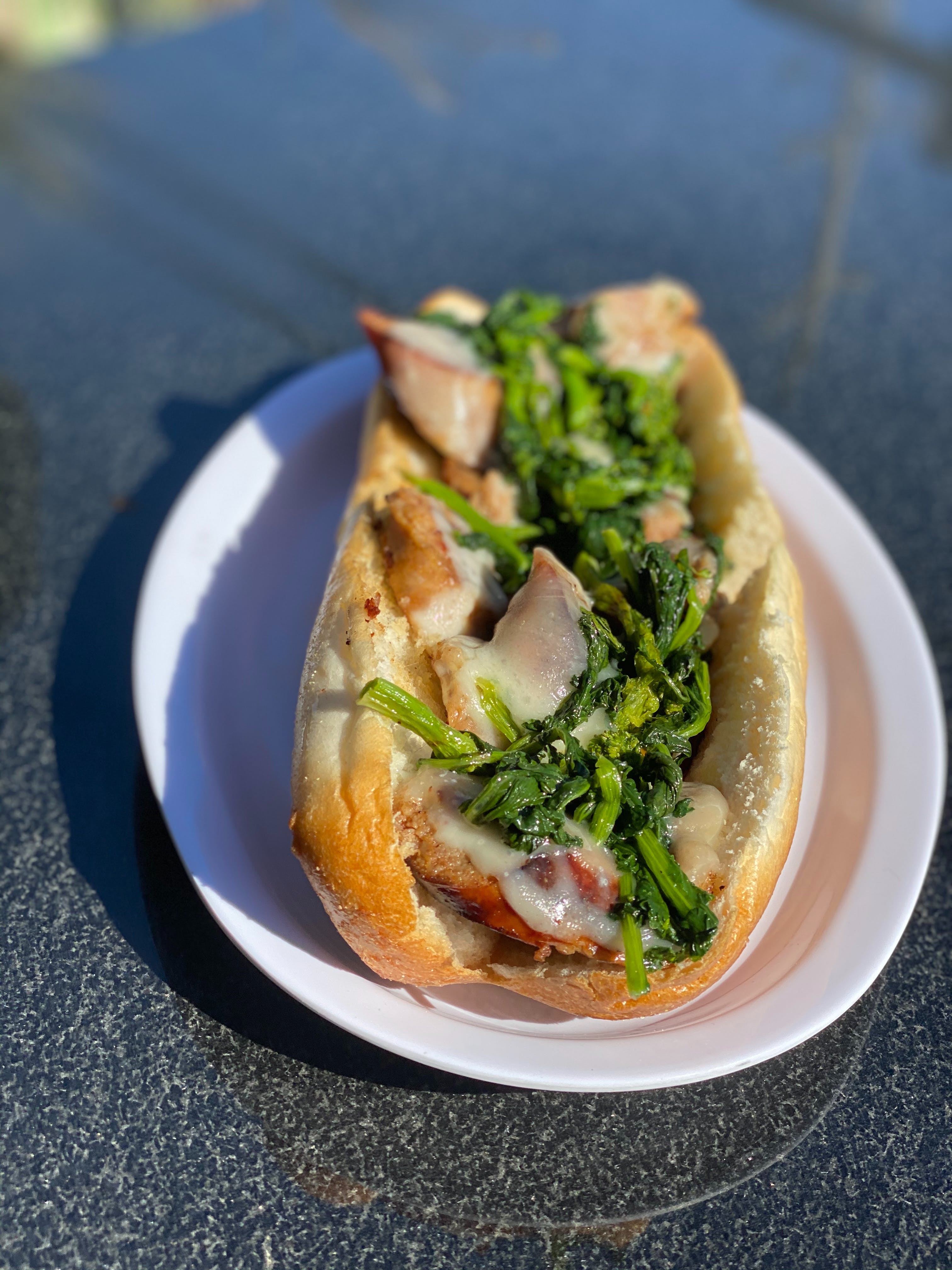 City Slice - The Sugo Pane is an Italian favorite. Ours is made in house with Italian cheese bread, pork jus, and purple sauce. #pintsandpizza
