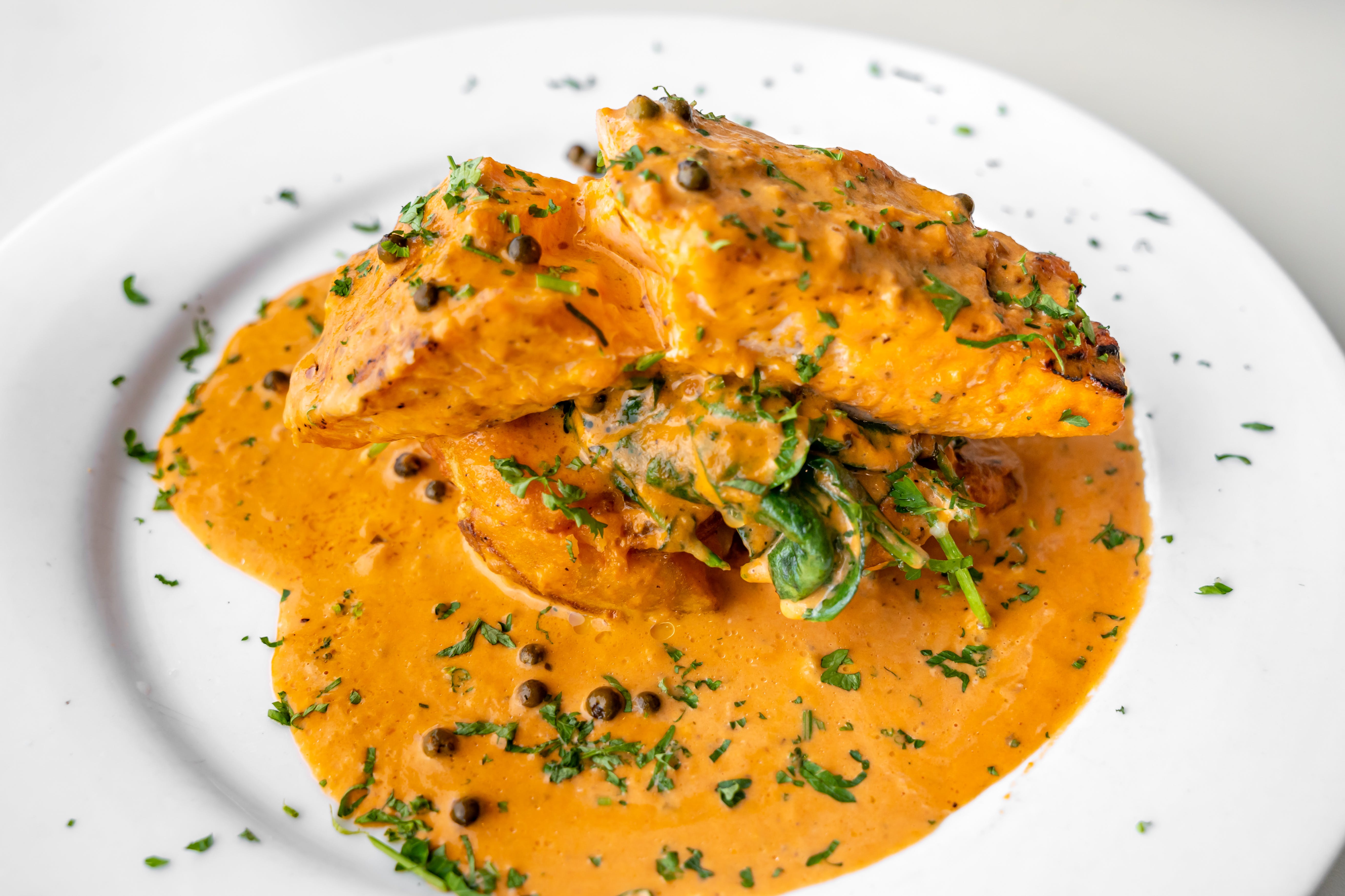 Salmone Alla Capricciosa - Plated Lunch - Taverna - Italian Restaurant